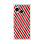 プレミアムスクエアケース with SnapMag［ Small Stripe - Red × Black ］