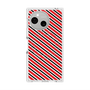 プレミアムスクエアケース with SnapMag［ Small Stripe - Red × Black ］