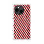 プレミアムスクエアケース with SnapMag［ Small Stripe - Red × Black ］