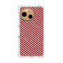 プレミアムスクエアケース with SnapMag［ Small Stripe - Red × Black ］