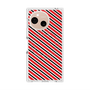 プレミアムスクエアケース with SnapMag［ Small Stripe - Red × Black ］