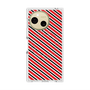 プレミアムスクエアケース with SnapMag［ Small Stripe - Red × Black ］