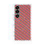 プレミアムスクエアケース with SnapMag［ Small Stripe - Red × Black ］
