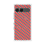 プレミアムスクエアケース with SnapMag［ Small Stripe - Red × Black ］