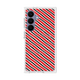 プレミアムスクエアケース with SnapMag［ Small Stripe - Red × Black ］