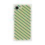 プレミアムスクエアケース with SnapMag［ Small Stripe - Green × Orange ］