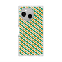 プレミアムスクエアケース with SnapMag［ Small Stripe - Green × Orange ］