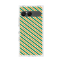 プレミアムスクエアケース with SnapMag［ Small Stripe - Green × Orange ］