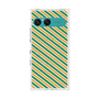 プレミアムスクエアケース with SnapMag［ Small Stripe - Green × Orange ］
