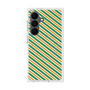 プレミアムスクエアケース with SnapMag［ Small Stripe - Green × Orange ］