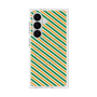 プレミアムスクエアケース with SnapMag［ Small Stripe - Green × Orange ］