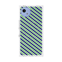 プレミアムスクエアケース with SnapMag［ Small Stripe - Navy × Green ］