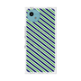 プレミアムスクエアケース with SnapMag［ Small Stripe - Navy × Green ］