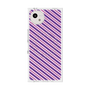プレミアムスクエアケース with SnapMag［ Small Stripe - Purple × Pink ］
