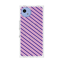 プレミアムスクエアケース with SnapMag［ Small Stripe - Purple × Pink ］
