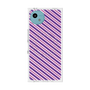 プレミアムスクエアケース with SnapMag［ Small Stripe - Purple × Pink ］