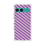 プレミアムスクエアケース with SnapMag［ Small Stripe - Purple × Pink ］