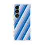 プレミアムスクエアケース with SnapMag［ Middle Stripe - Blue ］
