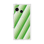 プレミアムスクエアケース with SnapMag［ Middle Stripe - Green ］