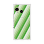 プレミアムスクエアケース with SnapMag［ Middle Stripe - Green ］