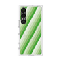プレミアムスクエアケース with SnapMag［ Middle Stripe - Green ］