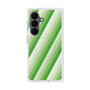 プレミアムスクエアケース with SnapMag［ Middle Stripe - Green ］