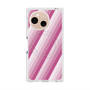 プレミアムスクエアケース with SnapMag［ Middle Stripe - Pink ］