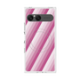 プレミアムスクエアケース with SnapMag［ Middle Stripe - Pink ］