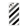 プレミアムスクエアケース with SnapMag［ Big Stripe - Black × Gray ］