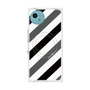 プレミアムスクエアケース with SnapMag［ Big Stripe - Black × Gray ］
