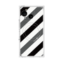 プレミアムスクエアケース with SnapMag［ Big Stripe - Black × Gray ］