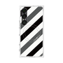 プレミアムスクエアケース with SnapMag［ Big Stripe - Black × Gray ］