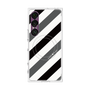 プレミアムスクエアケース with SnapMag［ Big Stripe - Black × Gray ］