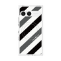 プレミアムスクエアケース with SnapMag［ Big Stripe - Black × Gray ］