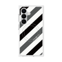 プレミアムスクエアケース with SnapMag［ Big Stripe - Black × Gray ］