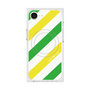 プレミアムスクエアケース with SnapMag［ Big Stripe - Green × Yellow ］