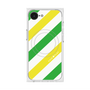 プレミアムスクエアケース with SnapMag［ Big Stripe - Green × Yellow ］
