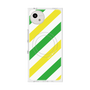 プレミアムスクエアケース with SnapMag［ Big Stripe - Green × Yellow ］
