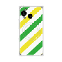 プレミアムスクエアケース with SnapMag［ Big Stripe - Green × Yellow ］