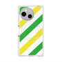 プレミアムスクエアケース with SnapMag［ Big Stripe - Green × Yellow ］