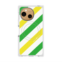 プレミアムスクエアケース with SnapMag［ Big Stripe - Green × Yellow ］