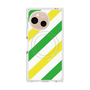 プレミアムスクエアケース with SnapMag［ Big Stripe - Green × Yellow ］