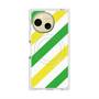 プレミアムスクエアケース with SnapMag［ Big Stripe - Green × Yellow ］