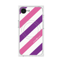 プレミアムスクエアケース with SnapMag［ Big Stripe - Purple × Pink ］