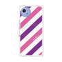 プレミアムスクエアケース with SnapMag［ Big Stripe - Purple × Pink ］