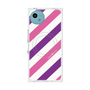 プレミアムスクエアケース with SnapMag［ Big Stripe - Purple × Pink ］