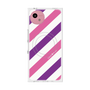 プレミアムスクエアケース with SnapMag［ Big Stripe - Purple × Pink ］