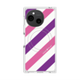 プレミアムスクエアケース with SnapMag［ Big Stripe - Purple × Pink ］