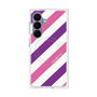 プレミアムスクエアケース with SnapMag［ Big Stripe - Purple × Pink ］