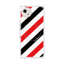 プレミアムスクエアケース with SnapMag［ Big Stripe - Red × Black ］